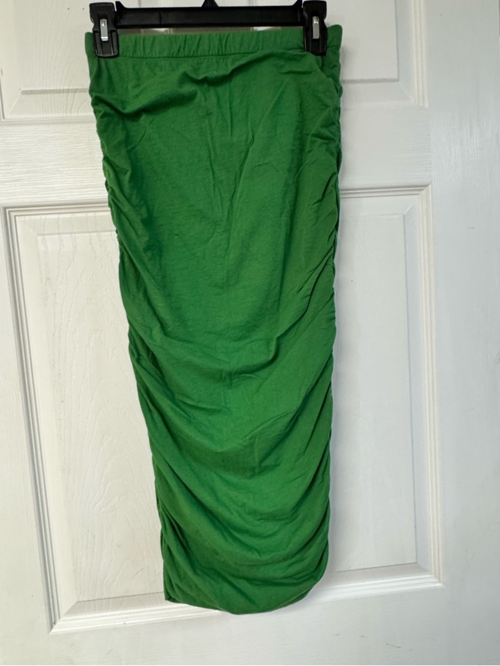 Velvet by Graham & Spencer Green Ruched Pencil Skirt